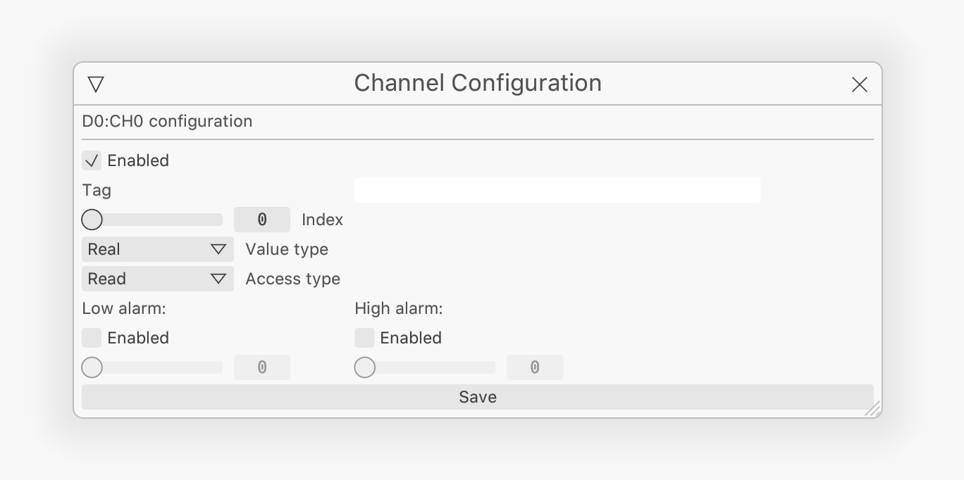 Channel Config